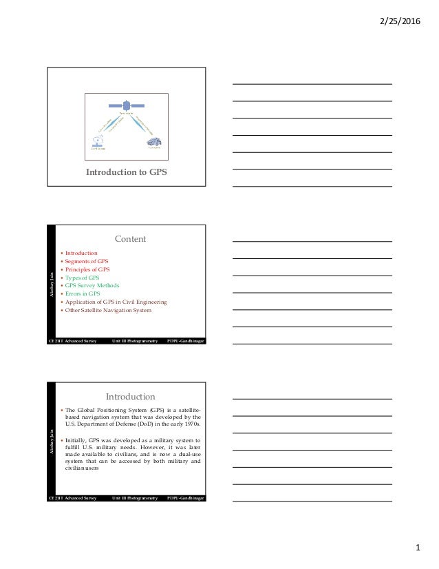 Introduction To Gps - 