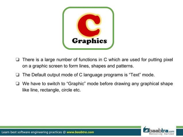 Introduction to graphics programming in c | PPTX