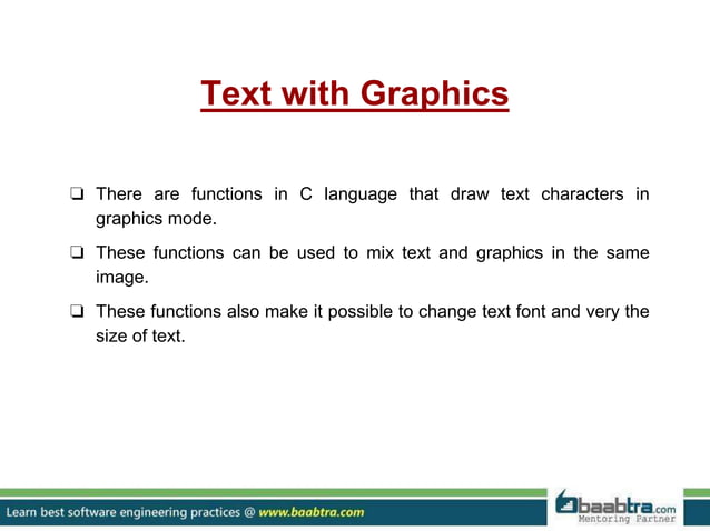 Introduction to graphics programming in c | PPT