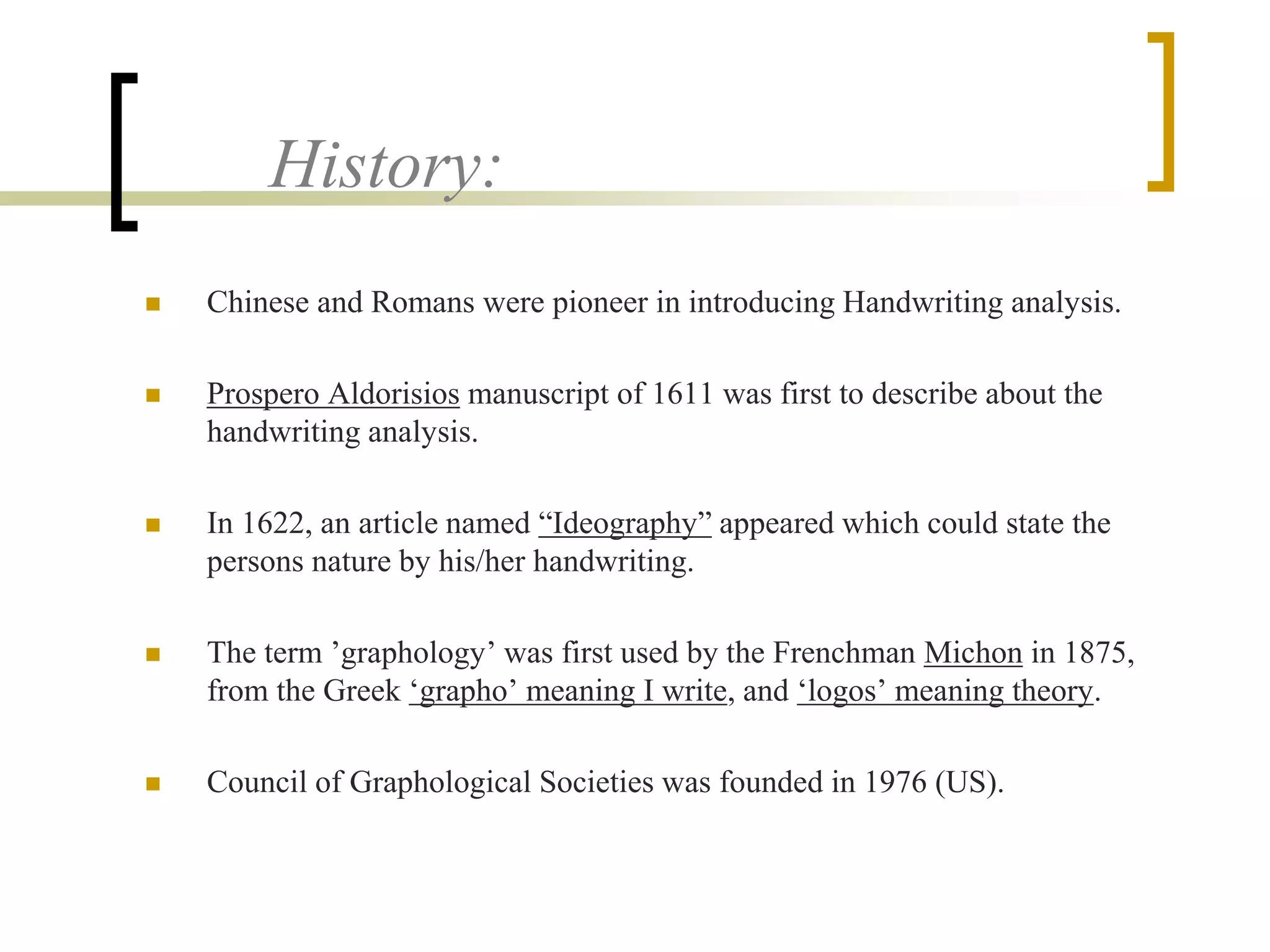 Introduction to graphology | PPT