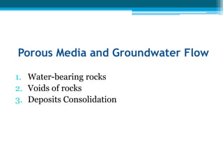 Introduction to groundwater and aquifer | PDF