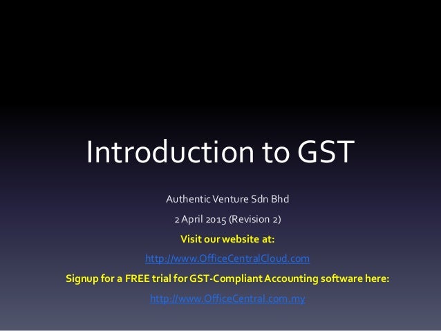 Introduction to GST for SMEs in Malaysia