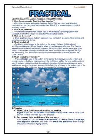 Introduction to gui based operating system | DOCX
