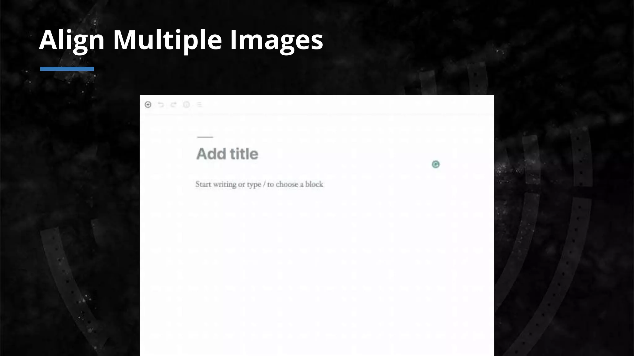 Align Multiple Images
 