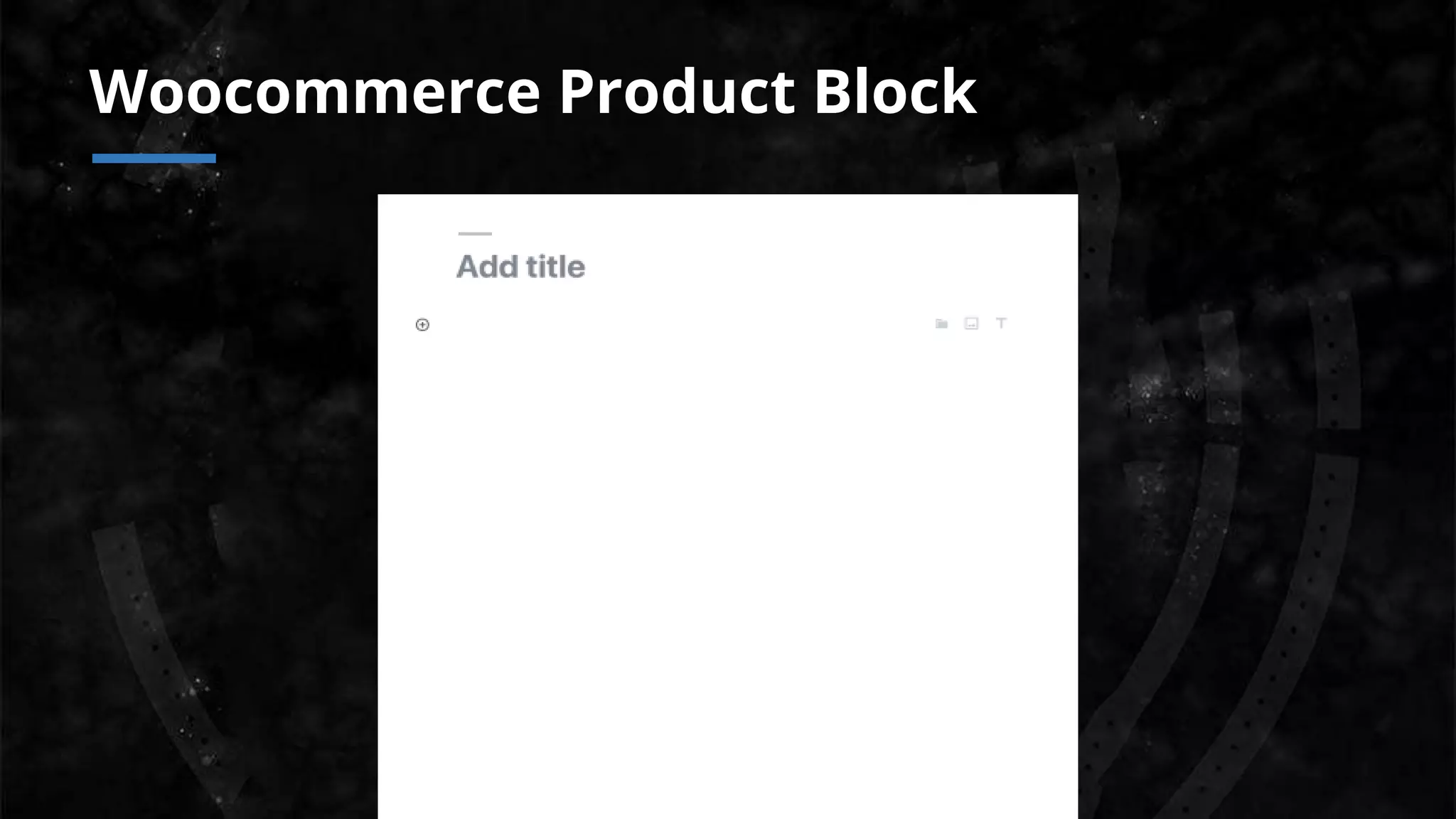 Woocommerce Product Block
 