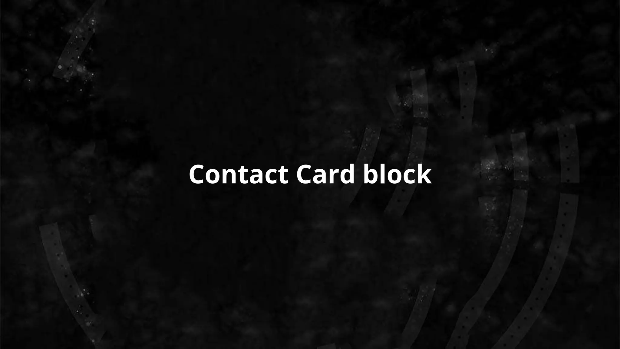 Contact Card block
 