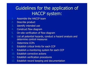Le système HACCP - eEAT application HACCP
