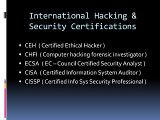 Introduction To Hacking | PPTX