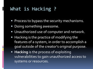 Introduction To Hacking | PPTX