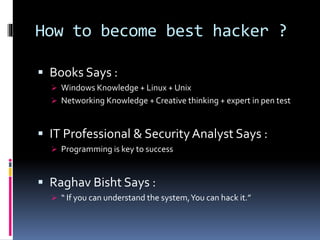 Introduction To Hacking | PPTX