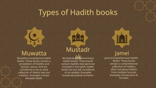 Hadith Example Introduction to Hadith.pptx, Sunnah and Life of PBUH | PPTX