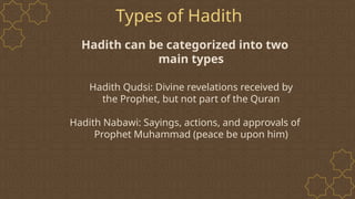 Basic Hadith Introduction to Hadith.pptx, Sunnah and Life of PBUH | PPTX