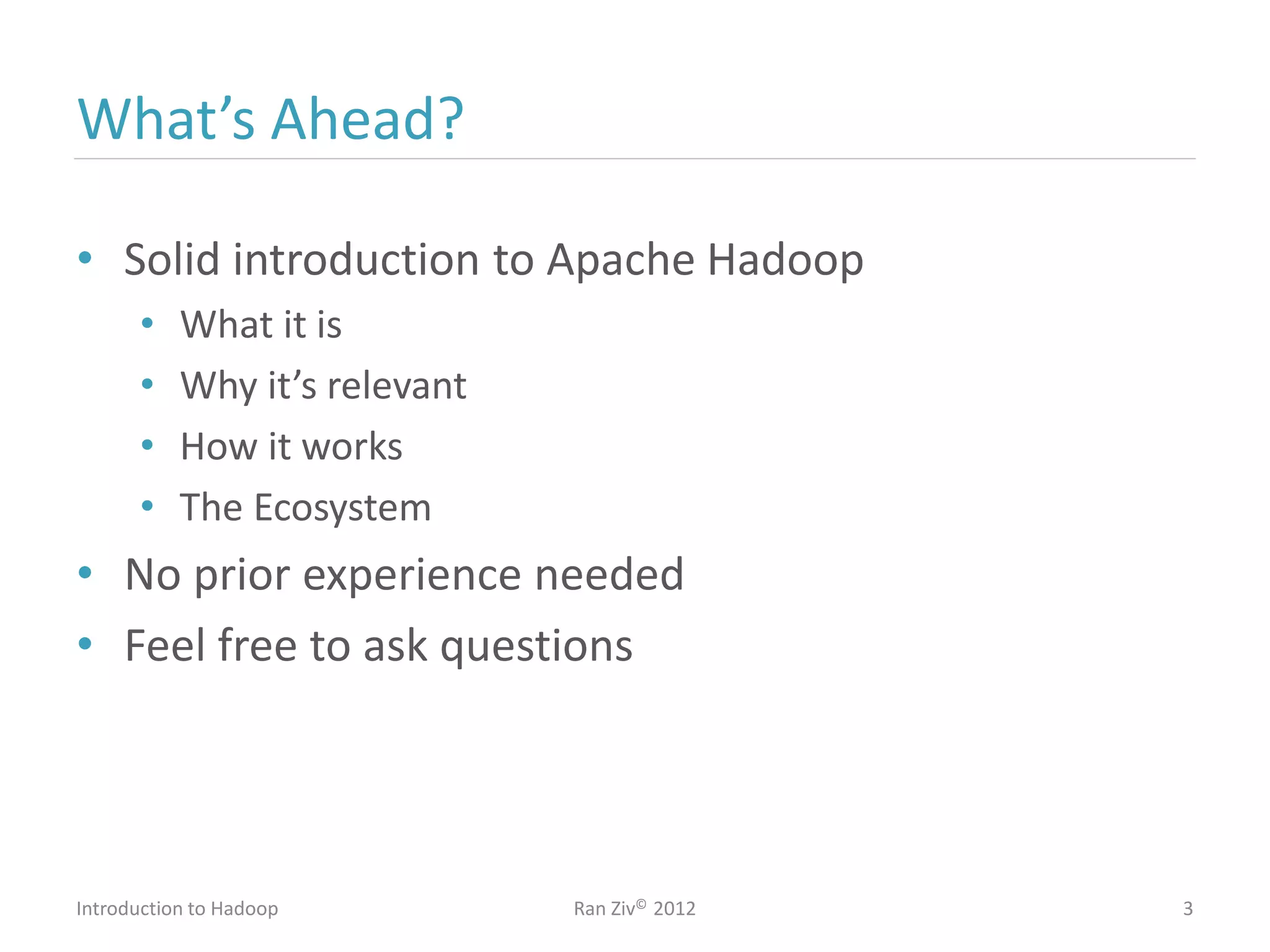 Introduction to Hadoop | PPTX