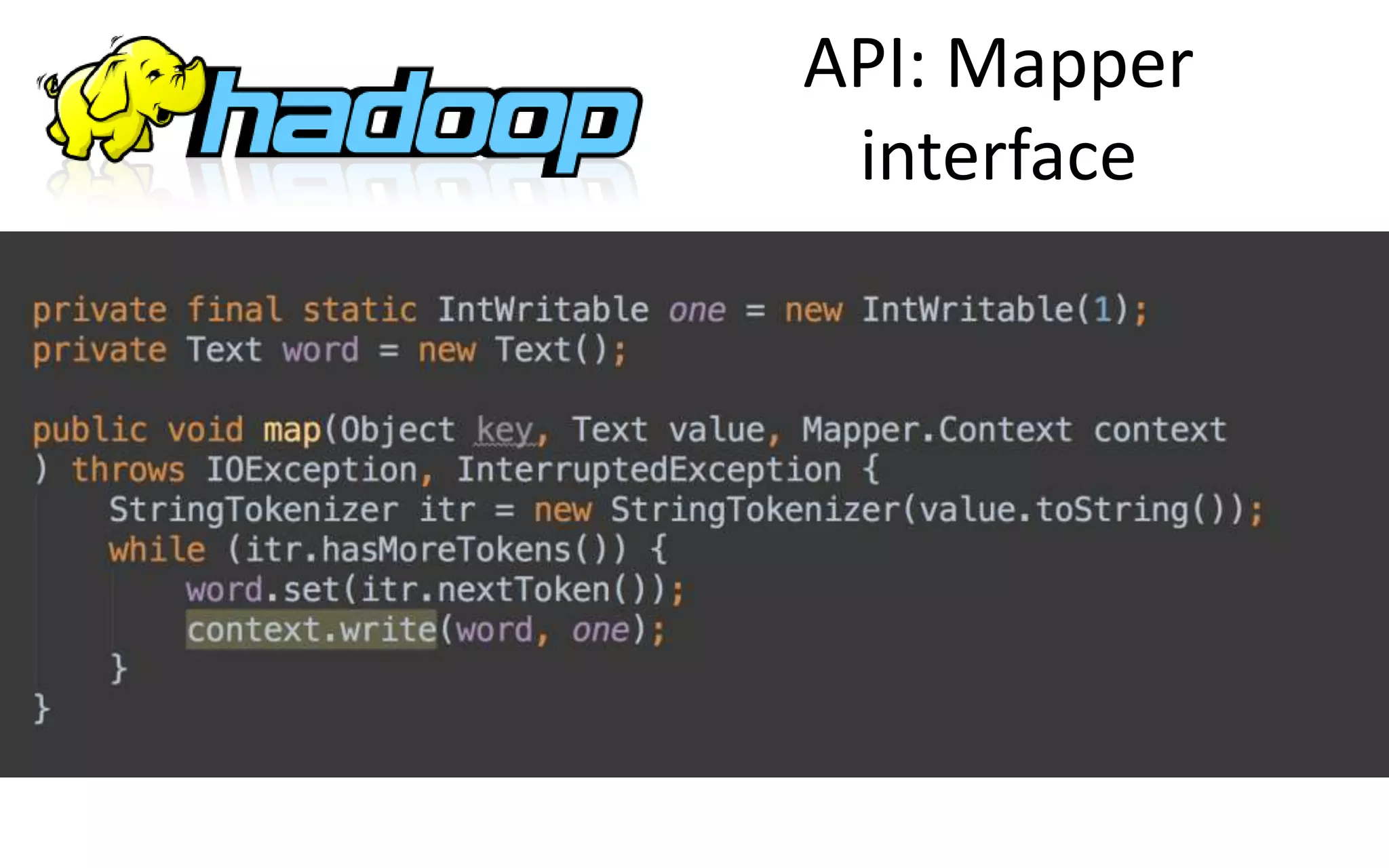 API: Mapper
interface
 