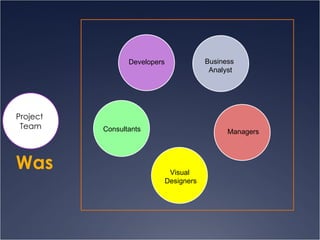 Was Project  Team Developers Business  Analyst Managers Visual  Designers Consultants 