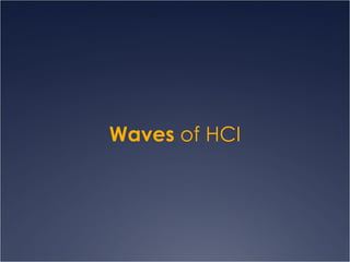 Waves  of HCI 