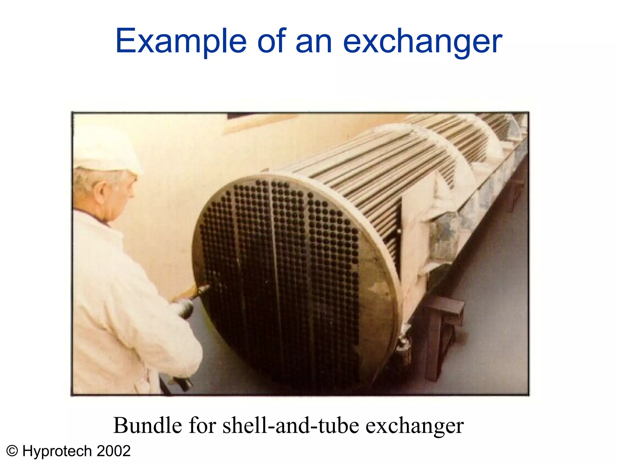 © Hyprotech 2002
Example of an exchanger
Bundle for shell-and-tube exchanger
 