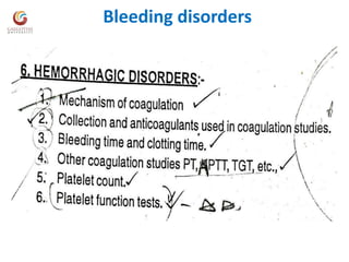 Bleeding disorders
 