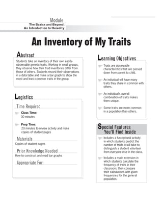 introduction to heredity curriculum final