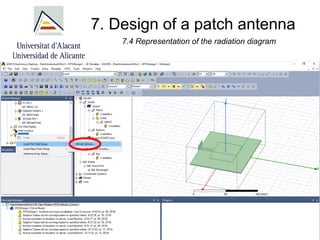 7. Design of a patch antenna
7.4 Representation of the radiation diagram
 