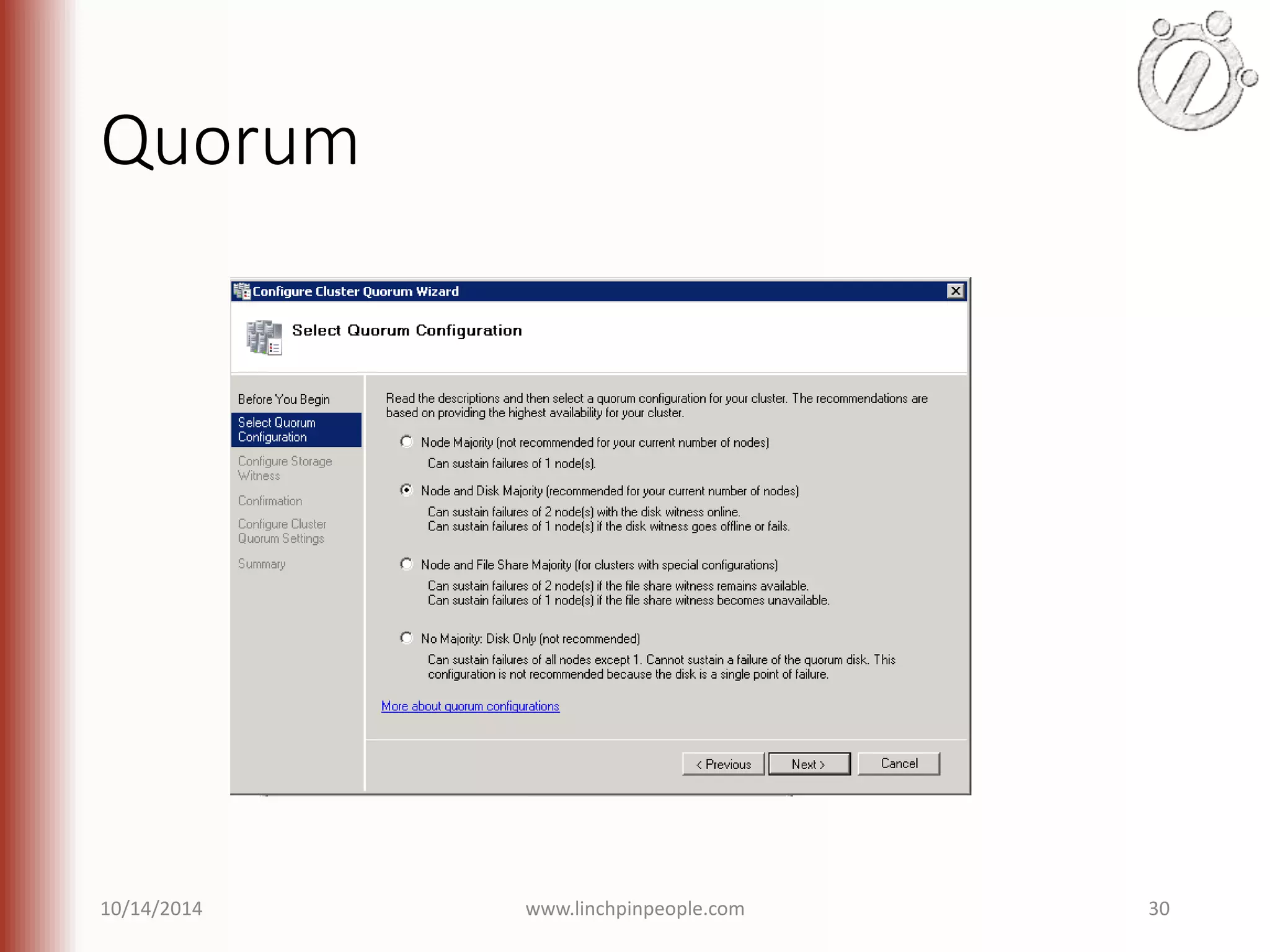 Quorum 10/14/2014 www.linchpinpeople.com 30 
