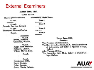External Examiners
 