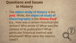 INTRODUCTION TO HISTORY - Definition, Issues, and Sources.pptx