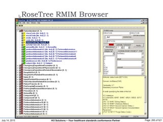 July 14, 2015 Page: 265 of 521Hi3 Solutions ~ Your healthcare standards conformance Partner
RoseTree RMIM Browser
 