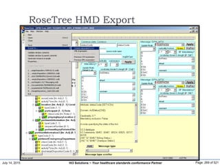 July 14, 2015 Page: 269 of 521Hi3 Solutions ~ Your healthcare standards conformance Partner
RoseTree HMD Export
 
