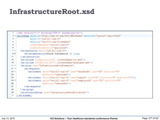 July 14, 2015 Page: 277 of 521Hi3 Solutions ~ Your healthcare standards conformance Partner
InfrastructureRoot.xsd
 