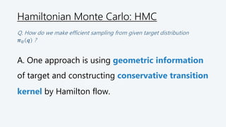 Hamilton Sampling Introduction to hmc | PPTX