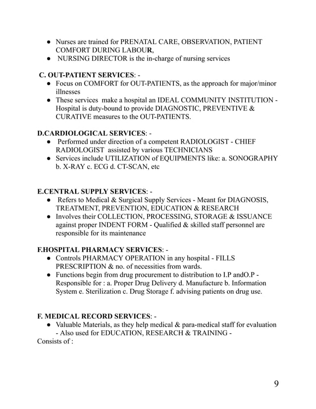 INTRODUCTION TO HOSPITALS & AND ITS ORGANIZATION | PDF