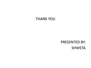THANK YOUPRESENTED BY:SHWETA 