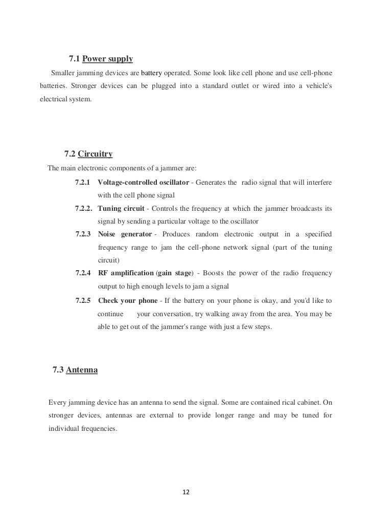 cell phone jammer report