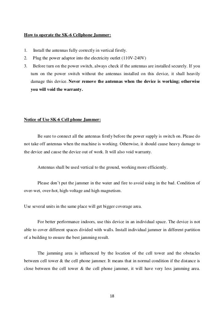 cell phone jammer report