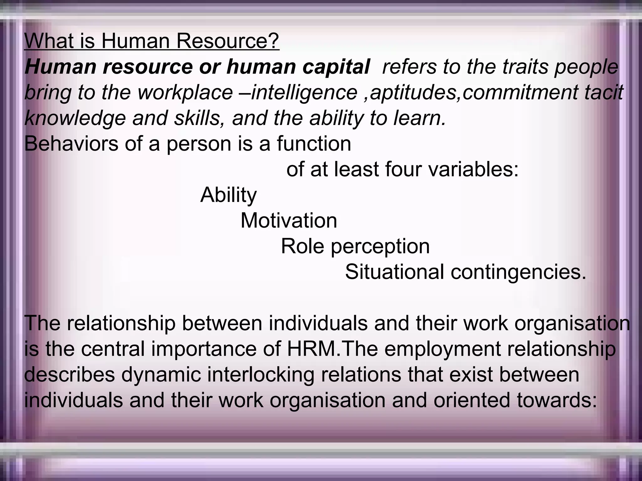 Introduction to hrm | PPT