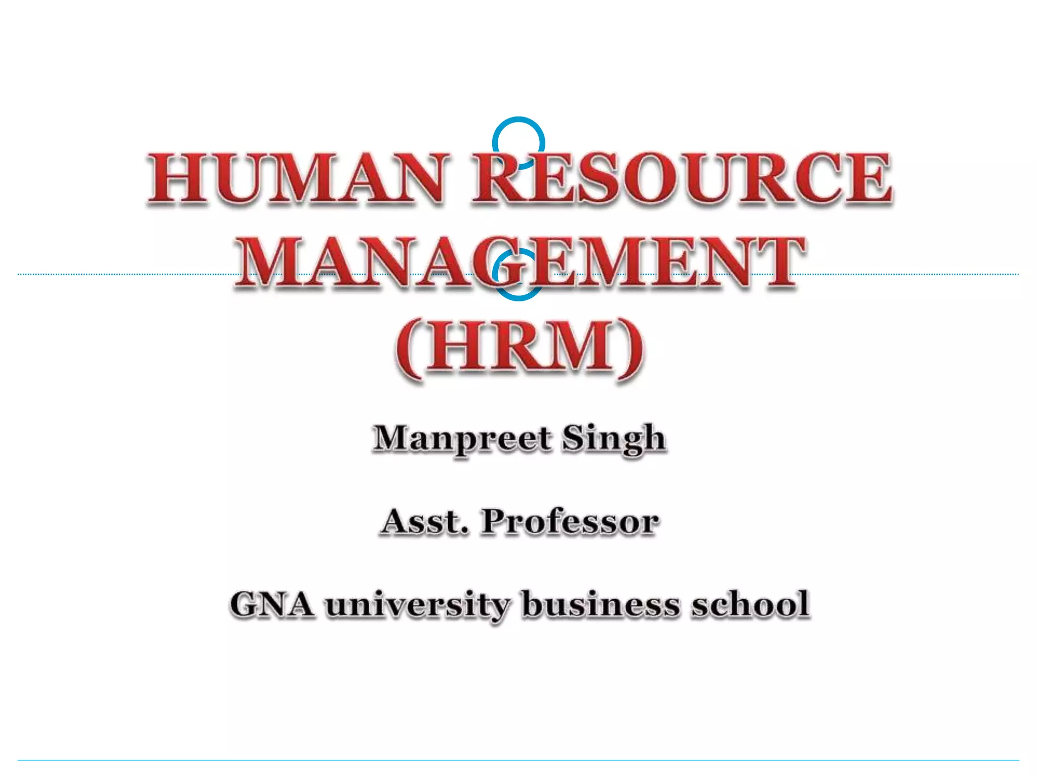 Introduction to Human Resource Management | PPT
