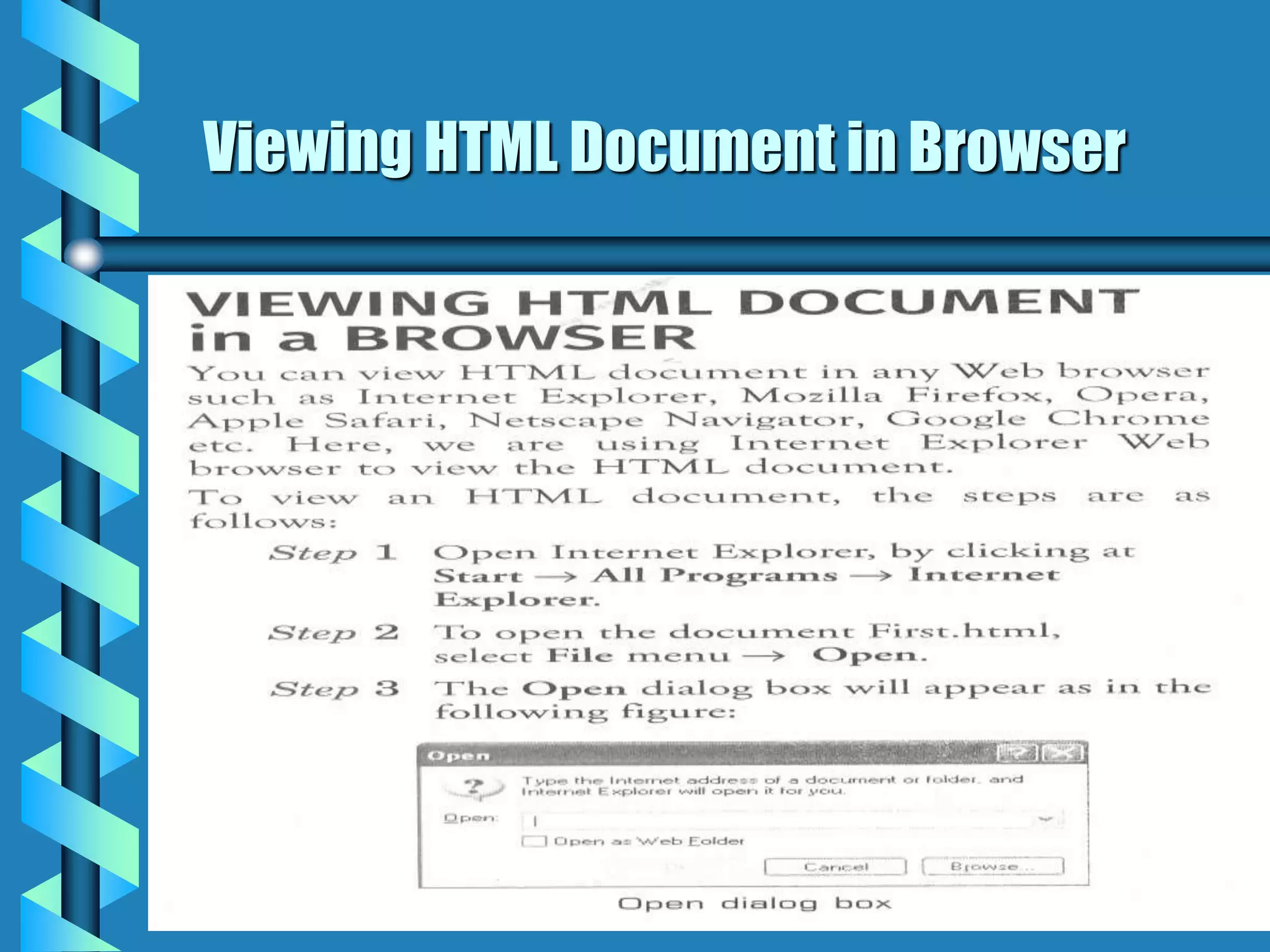 Viewing HTML Document in Browser