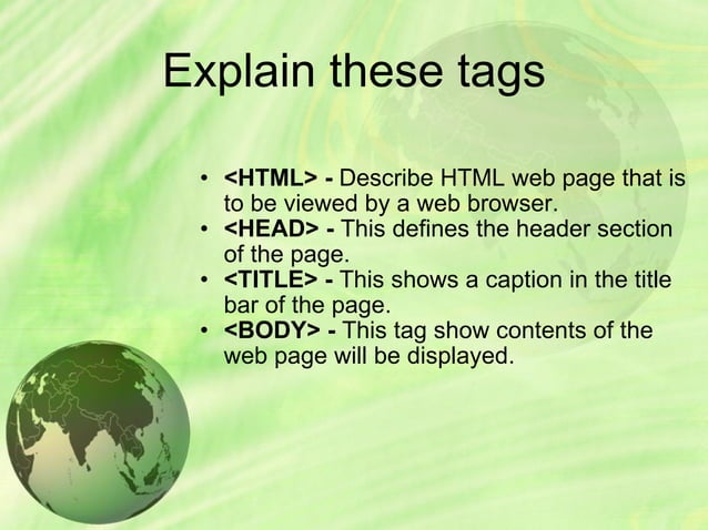 Introduction to html | PPT