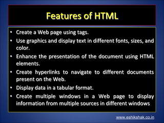 Introduction to html | PDF