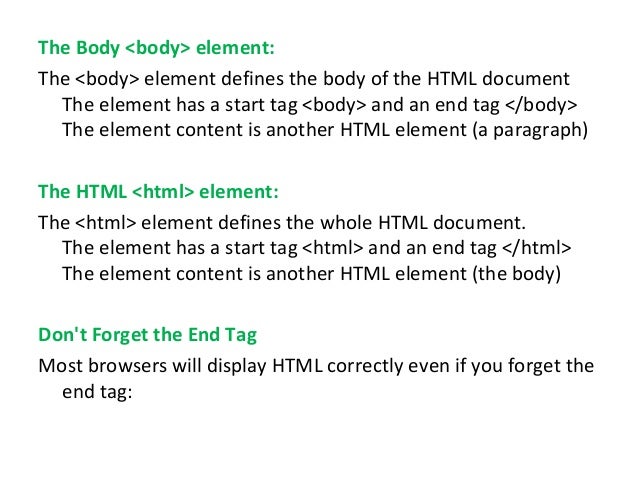 Introduction to html