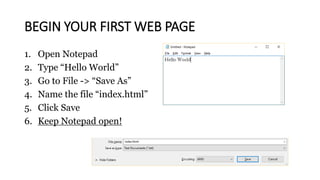 Introduction to HTML | PPT