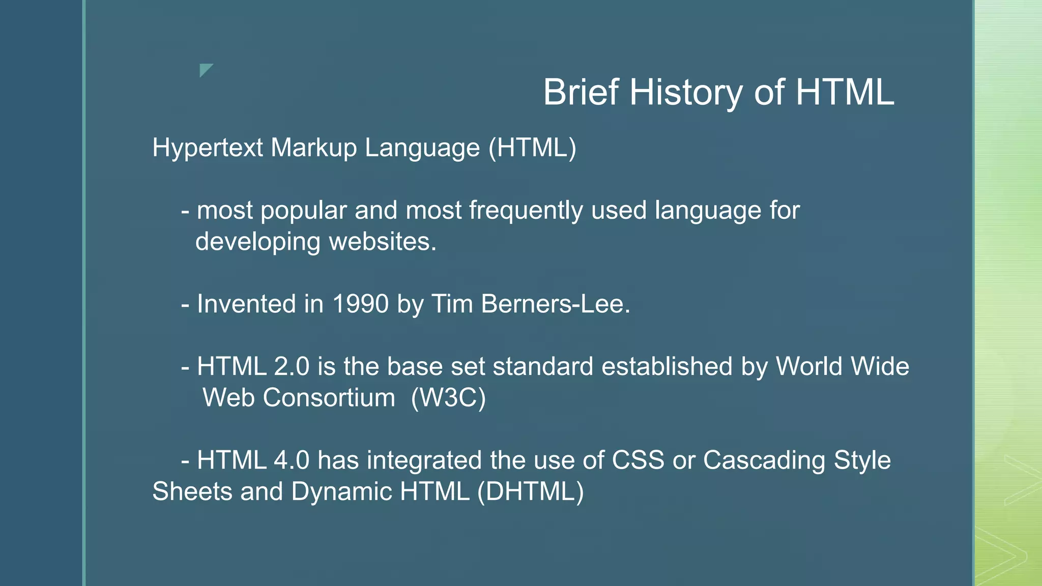 Introduction to HTML | PPT