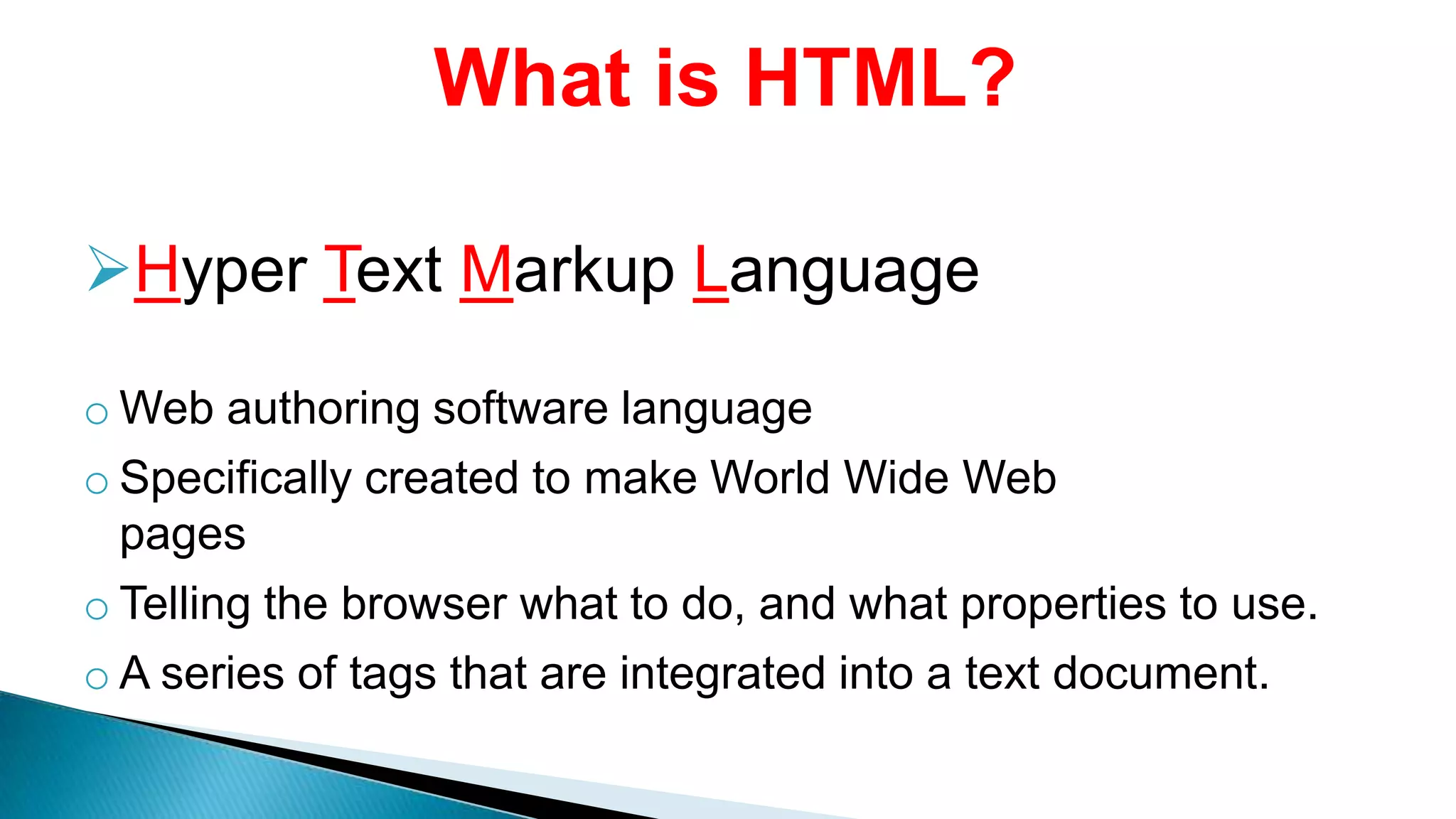 Introduction to HTML | PPT