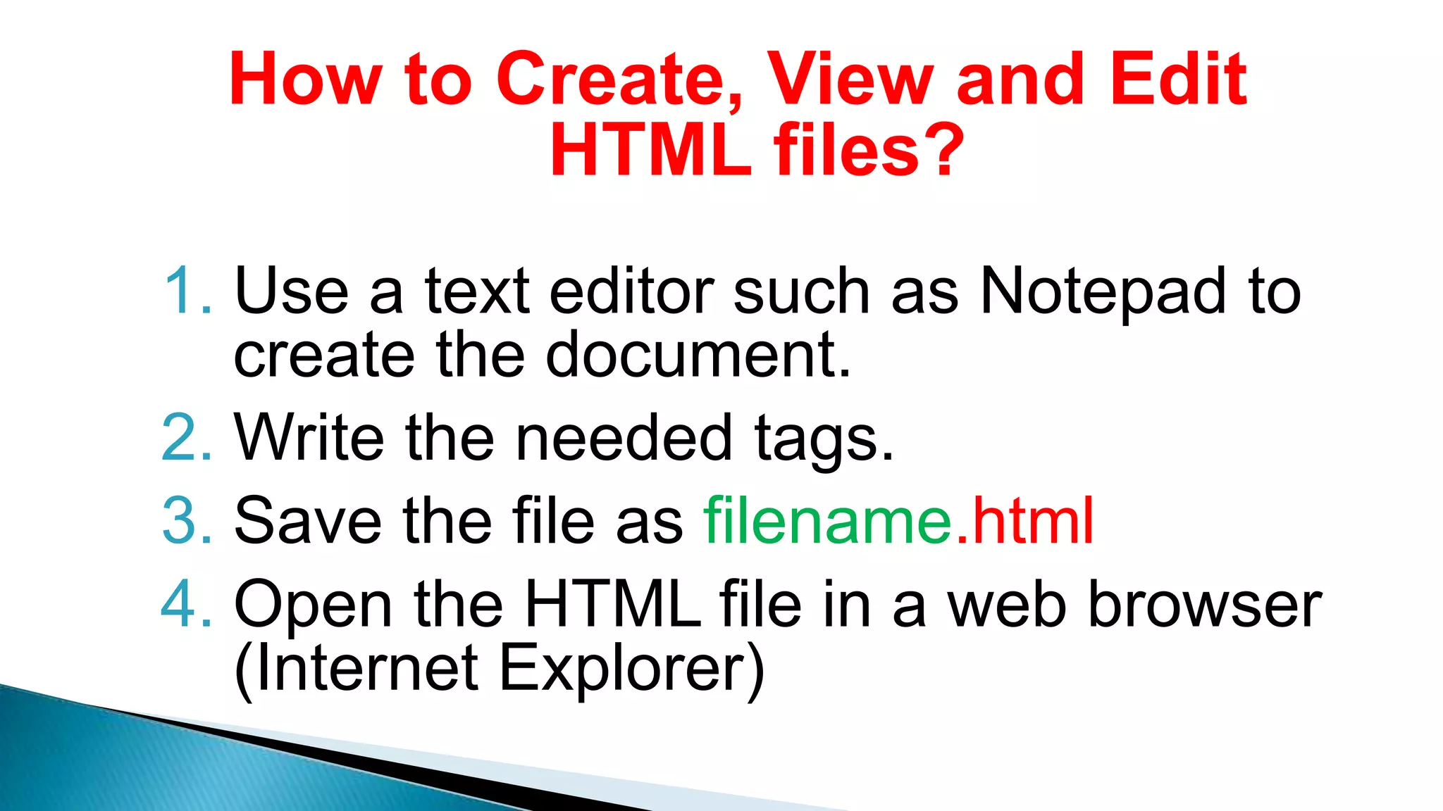 Introduction to HTML | PPT