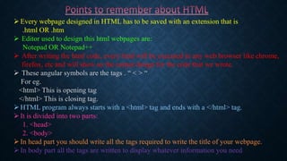 Introduction to HTML | PPT