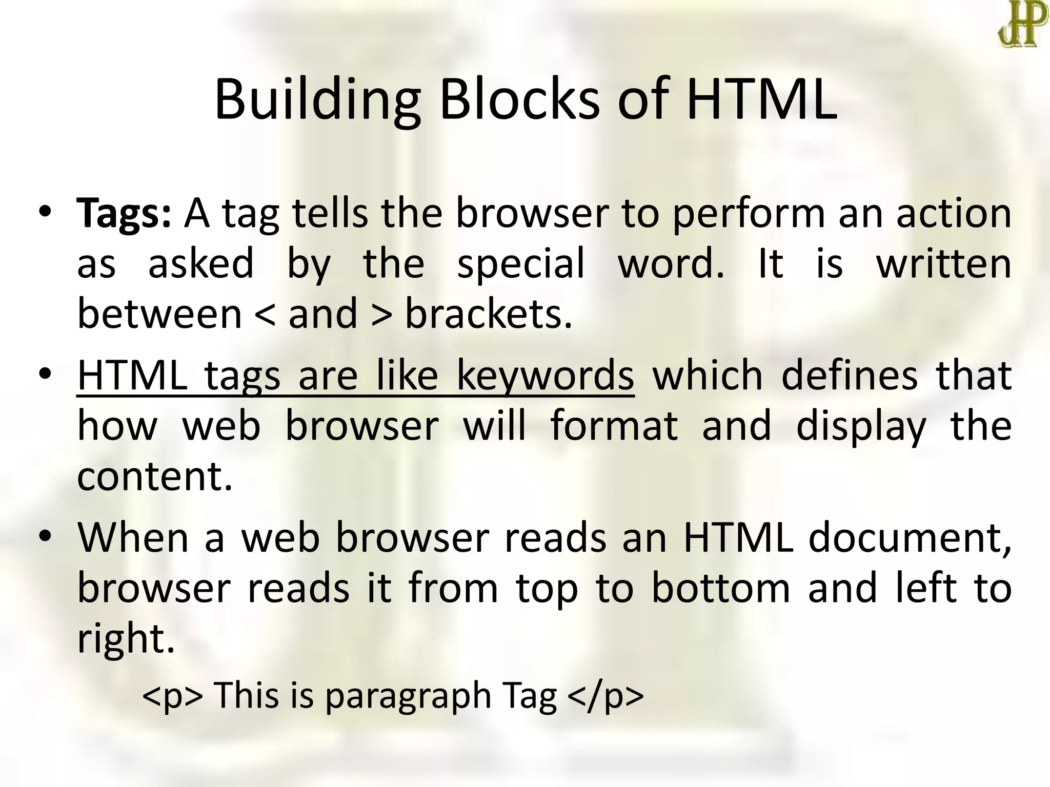 Introduction to html | PPT