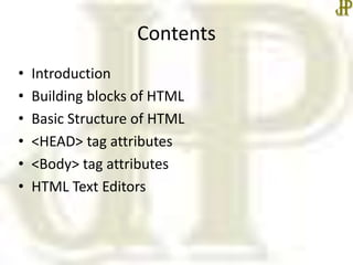 Introduction to html | PPT