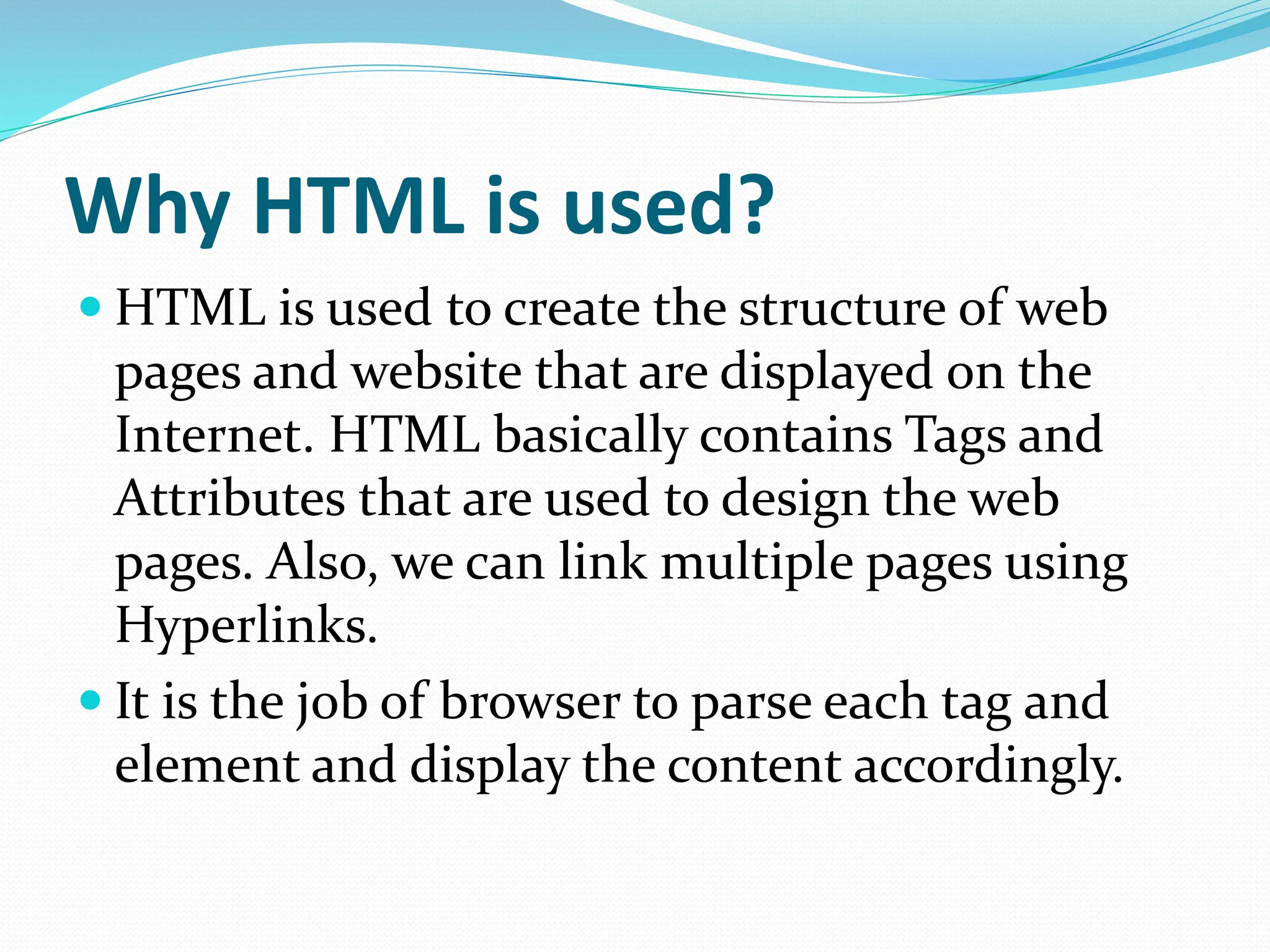 Introduction to HTML.pptx | Web Design and HTML | Internet