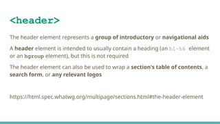 Header With Group Names Examples Introduction to the basics of HTML p1.pptx